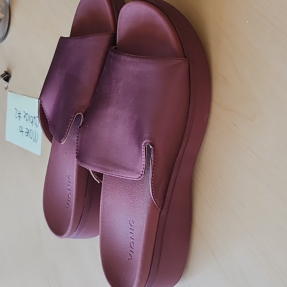 ⭐️Sz 9 Vionic Monica Maroon Slide Sandals - Picture 4 of 7